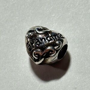 Grandma Scroll Heart 925 IBB Thai Pandora Troll Bead Charm Mothers Day Gift